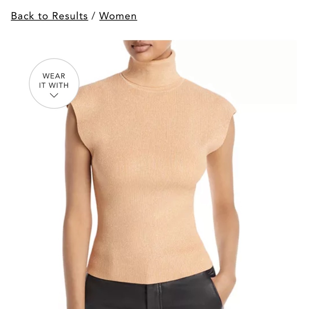 A.L.C Amara Open Back Turtleneck Top size small new with tags color jasperil